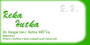 reka hutka business card